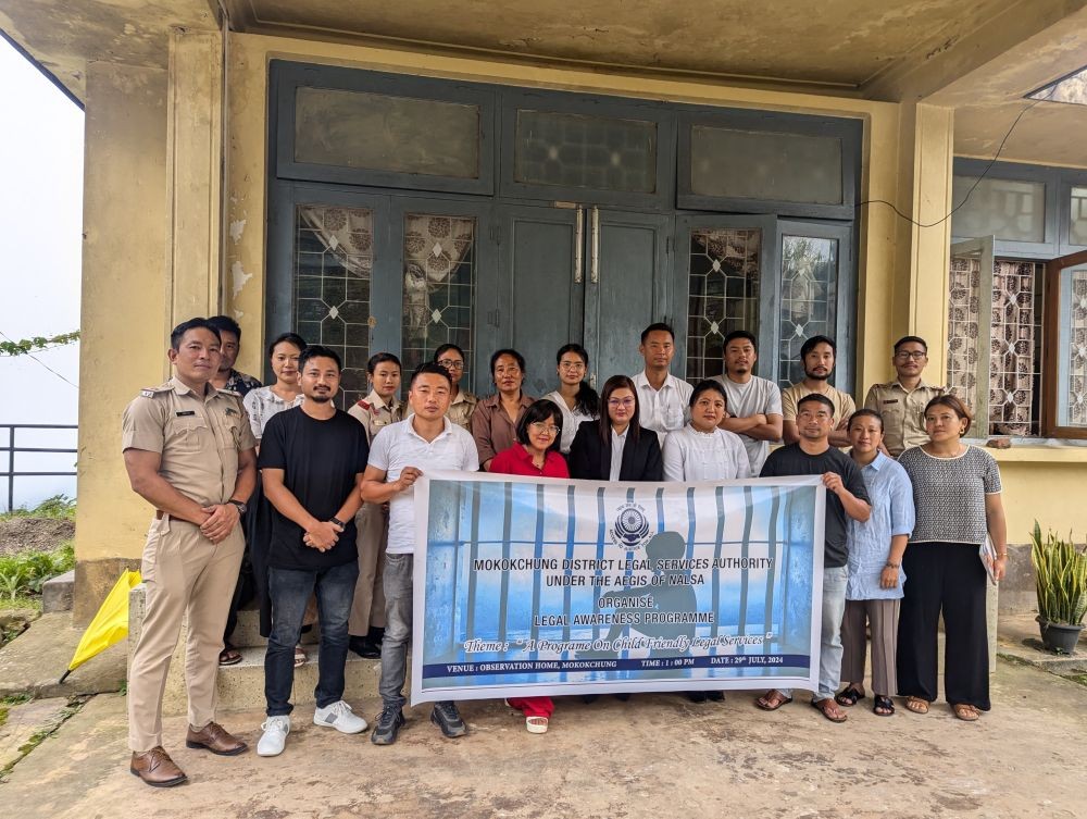 Officials at the MDLSA Awareness programme on Child friendly Legal services in Mokokchung on July 29.